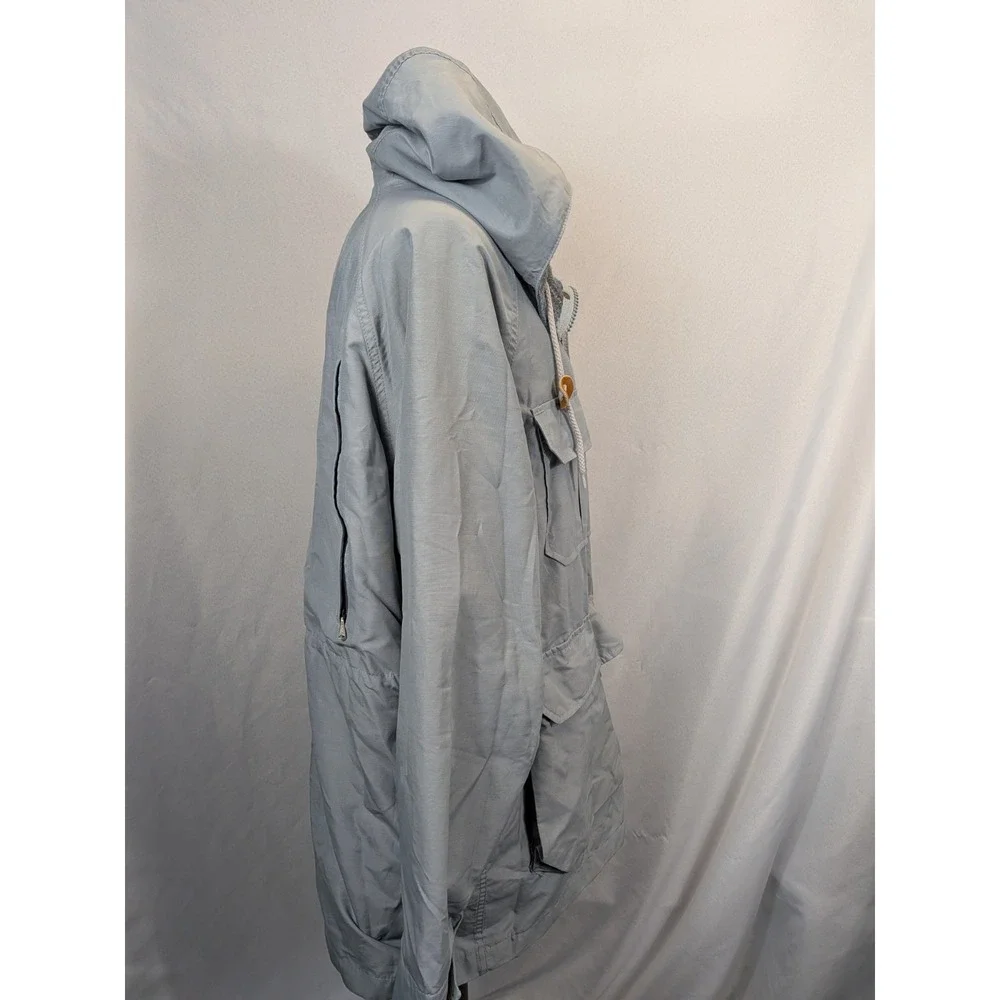Vintage Mountain Trails Parka Large Blue Gorpcore Wool Lined‎ Field Jacket 80s